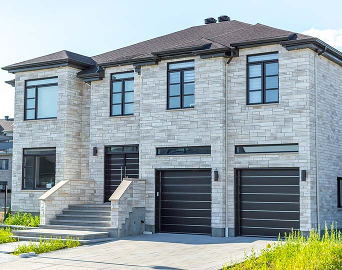 Finished exterior of custom built home